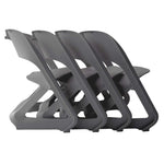 ArtissIn Set of 4 Dining Chairs Office Cafe Lounge Seat Stackable Plastic Leisure Chairs Grey AI-PP-CHAIR-GY