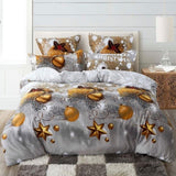 Christmas Gift Queen Size Quilt/Duvet Cover Set V493-MQ-387