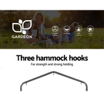 Gardeon Outdoor Hammock Chair with Stand Tassel Hanging Rope Hammocks Cream HM-CHAIR-TASSEL-CREAM-U