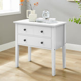 Sarantino Sven Bedside Table Night Stand - White TBL-42V-02-WH