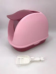 YES4PETS Portable Hooded Cat Toilet Litter Box Tray House with Handle and Scoop Pink V278-MSP-0007-PINK