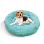 Pet Dog Bedding Warm Plush Round Comfortable Nest Comfy Sleep kennel Green 100cm V360-PTDB0000-VG-XL