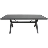 Percy 200cm Outdoor Trestle Dining Table Aluminium Frame Grey V315-VOUT-ISLA-01