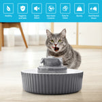 YES4PETS Grey Ceramic Electric Pet Water Fountain Dog Cat Water Feeder Bowl Dispenser V278-PWC-101-GREY