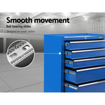 Giantz 5 Drawer Tool Box Cabinet Chest Trolley Box Garage Storage Toolbox Blue TB-5DR-ROLL-BLUE