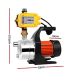 Giantz Garden Water Pump High Pressure 1500W Tank Rain Farm Irrigation House Yellow PUMP-GARDEN-1500-YEL