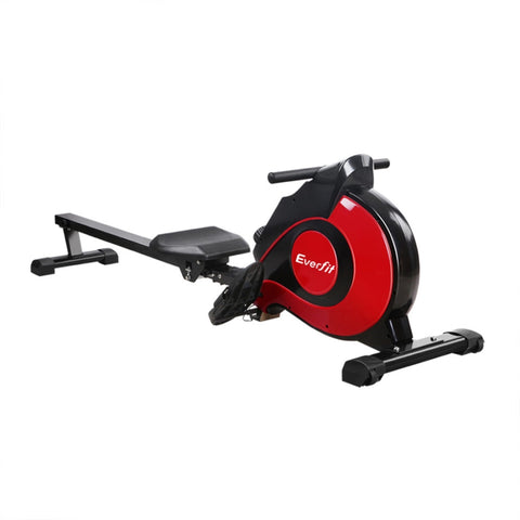 Everfit Rowing Machine Rower Magnetic Resistance Exercise Gym Home Cardio Red ROWING-MAG-RO