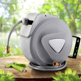 Water Hose Reel 20M Retractable Auto Rewind Garden Brass Spray Gun HR-WA-AUTO-20M-MTL