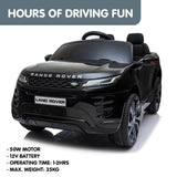 Land Rover Licensed Kids Electric Ride On Car Remote Control - Black CAR-LRV-BK