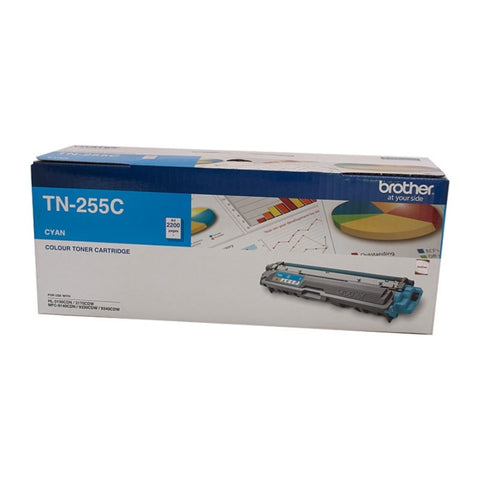 Brother TN-255C Colour Laser Toner - Cyan High Yield Cartridge V177-D-BN255C