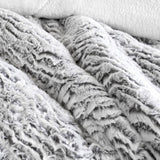 Ardor Faux Fur Silver 3 Piece Comforter Set Queen/King V442-INT-COMFORTER-FAUXFUR-SILVER-QS