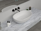 Low Sided Oval Shaped Basin Cast stone - Solid Surface Basin 600mm V567-PS-2230