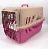 YES4PETS Large Dog Cat Crate Pet Carrier Airline Rabbit Cage With Tray And Bowl Pink V278-AA3_PINK