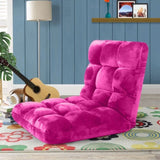 SOGA Floor Recliner Folding Lounge Sofa Futon Couch Folding Chair Cushion Pink LOUNGECHAIRPINK