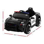 Rigo Kids Ride On Car Electric Patrol Police Cars Battery Powered Toys 12V Black RCAR-POLICE-FR-BK