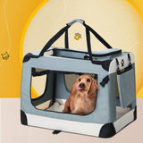 i.Pet Pet Carrier Soft Crate Dog Cat Travel 70x52CM Portable Foldable Car Large PET-CARRIER-L-BL