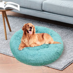 Pet Dog Bedding Warm Plush Round Comfortable Nest Comfy Sleep kennel Green 100cm V360-PTDB0000-VG-XL