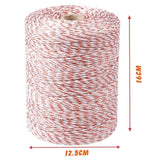 500m Roll Polywire Electric Fence Stainless Steel Poly Wire Energiser Insulator V465-1607002