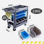 Baumr-AG Parts Bin Trolley Service Utility Cart Storage Mobile Tool Workshop V219-STRBCTBMRA30B