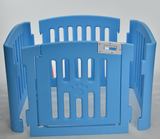 YES4PETS 4 Panel Plastic Pet Pen Pet Foldable Fence Dog Fence Enclosure With Gate Blue V278-BP229-PEN4PANEL-BLUE