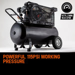 UNIMAC 8HP Air Compressor 115PSI 120L Petrol Powered Industrial Air Conditioning V219-UMACTL04A