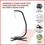 Hammock C Stand Solid Steel Construction for Hanging Air Porch Swing Chair V63-840041