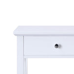 Sarantino Greta Bedside Table with Drawer - White TBL-389-03-WH