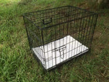 YES4PETS 24' Collapsible Metal Dog Crate Puppy Cage Cat Carrier With Mat V278-CR24WMAT