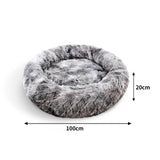 Pawfriends Pet Bed Dog Cat Calming Bed Sleeping Comfy Cave Washable Mat Extra Large 100cm V360-PTDB0013-DG-L