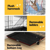 i.Pet Rabbit Cage 100cm Hutch 3 Level Indoor Guinea Pig Ferret PET-RAB-CAGE-GV1907