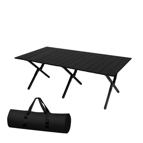 Levede Folding Camping Table Portable Black OD1042-BK
