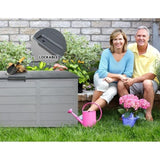 Gardeon Outdoor Storage Box 290L Lockable Organiser Garden Deck Shed Tool Grey OSB-290L-GG