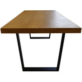 Petunia Dining Table 210cm Elm Timber Wood Black Metal Leg - Natural V315-VOD-BOST-02