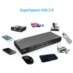 Wavlink USB-C Ultra 5K Laptop Docking Station with 6x USB3.0, 4K Dual Video Outputs, Gigabit V28-USBWINWSUG69DK1