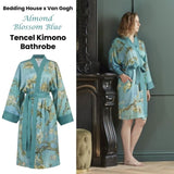 Bedding House Van Gogh Almond Blossom Blue Kimono Bath Robe Small/Medium V442-HIN-BATHROBE-ALMONDBLOSSOM-BLUE-S