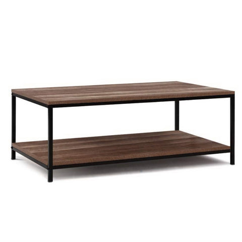 Artiss Coffee Table Rectangular 93CM Walnut Olin LC-FURNI-COF01-WD