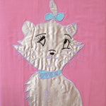 Kitty Cat Embroidered Quilt Cover Set Single V442-ABR-QUILTCS-KITTY-PINK-SB