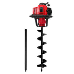 Giantz 80CC Post Hole Digger 200mm Petrol Drill Extension Auger Bits DI-SF-N-RDBK-AUG200