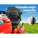 Giantz Tractor Seat Forklift Excavator Universal Suspension Armrest Truck Chair TS-FORKLIFT-B163ARM-BK