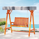 Gardeon Swing Chair Wooden Garden Bench Canopy 2 Seater Outdoor Furniture ODF-GSC-W2S-TK-AB