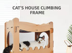 YES4PETS Cat Cardboard House Tower Condo Scratcher Pet Post Furniture Double Storey V278-FH-0001-CARBORD-HOUSE