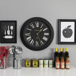 Newgate Chocolate Shop Wall Clock Silicone Cave Black V398-NGCHOC435CK