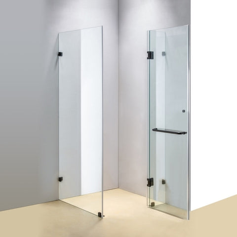 1100 x 700mm Frameless 10mm Glass Shower Screen By Della Francesca 830881