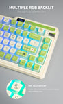 KZZI K75 PRO RGB 75% Wireless Gasket Mechanical Lemon Green Keyboard, Triple Mode, Eternity Tactile V413-K75PRO-PLUS-LG