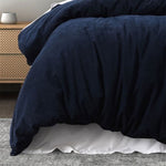 Bianca Lebron Indigo Jacquard Polyester Quilt Cover Set Queen V442-BCA-QUILTCS-LEBRON-INDIGO-QS