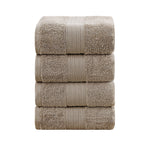 Linenland 4 Piece Cotton Bath Towels Set - Sandstone V406-TOWPAK01LI