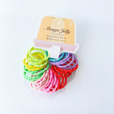 MANGO JELLY Kids Hair Ties - Silky Pop Mixed - Six Pack V659-HT-3CM-30P-SILKYPOP-MIXED-6-L