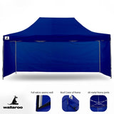 Gazebo Tent Marquee 3x4.5m PopUp Outdoor Wallaroo Blue GAZ-POP-3X45-BU