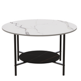 Interior Ave - Duke Round Two Tier Stone Coffee Table V355-IA-CT5-MB