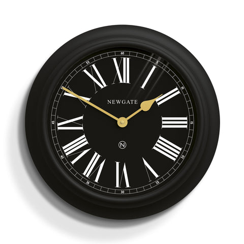 Newgate Chocolate Shop Wall Clock Silicone Cave Black V398-NGCHOC435CK